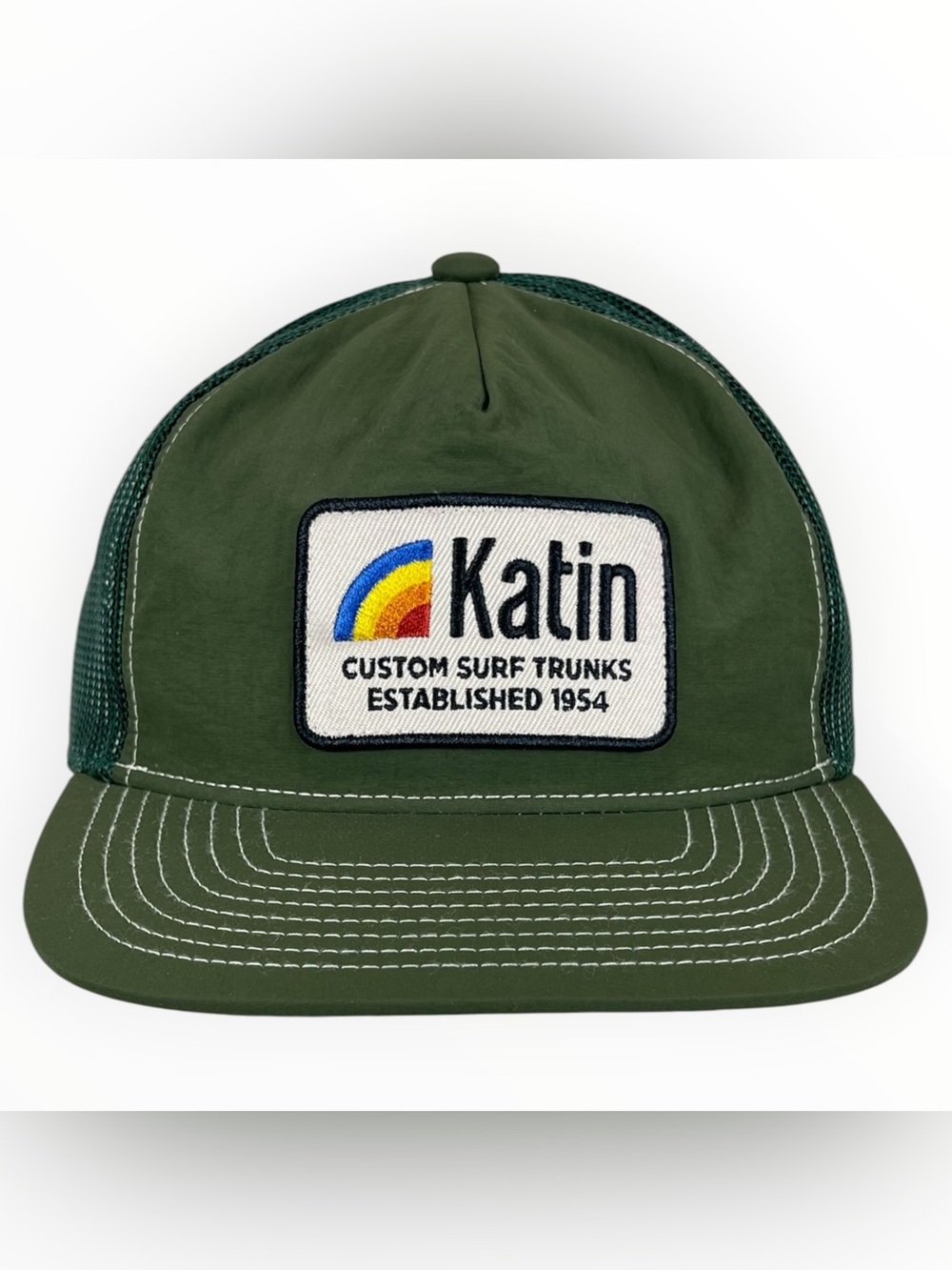 Katin Custom Surf Trunks Green Trucker Hat Snapback Mesh Patch Cap